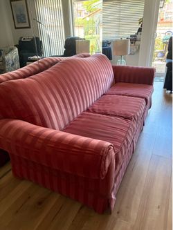 Fair Line Custom couch Coral color 95”