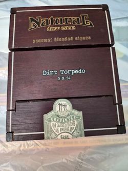 Antique wooden cigar box