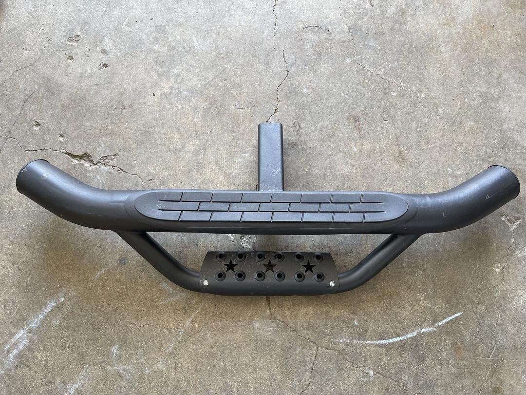 Universal Tow Hitch Stepper Step Tail Gate Escalon Para Remolque Negro Black
