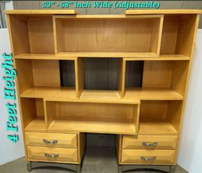 Storage unit, shelves, draws wall system