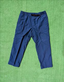 TravelSmith Men’s Navy Long Hiking/Outdoors HEMMED Med Nylon Pocket Pants GUC