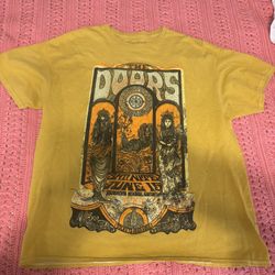 Junk Food x The Doors Graphic T-Shirt – Yellow – Size Large