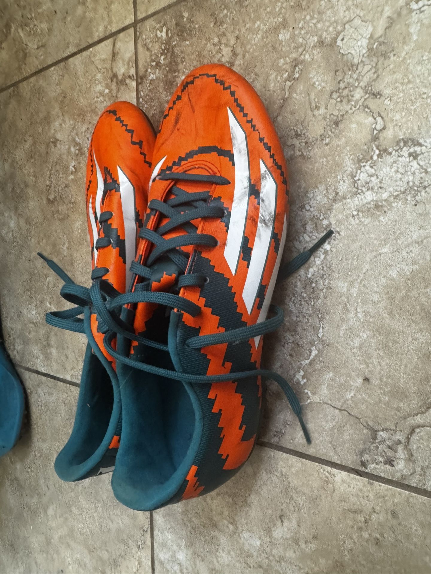 Adidas F50 Adizero Messi 10.1 Size 9 Soccer Clears Orange And Green