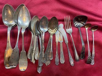 One Pound Vintage Sterling Silver Flatware Lot – 14.58 Troy Ounces – 22 Pieces Total