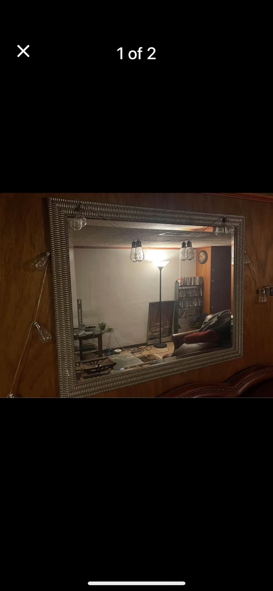 Solid Wood Wall Mirror 3x3 Feet