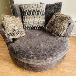 Extra Large CHARCOAL SWIVEL CHAIR