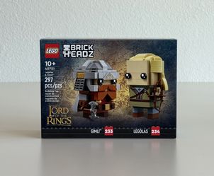 LEGO The Lord of the Rings: Legolas & Gimli BrickHeadz - Retired - 40751 - NEW
