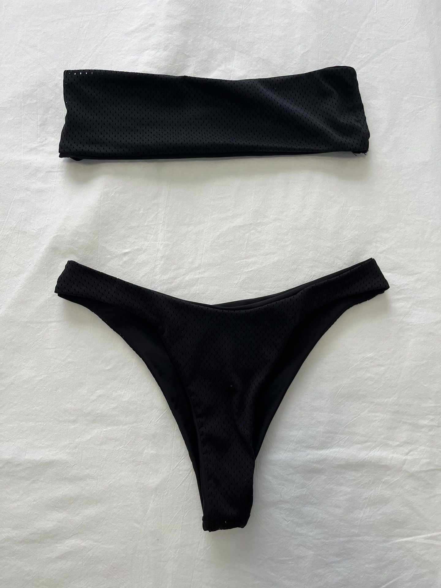 Cheeky Two Piece Black Swimsuit / S