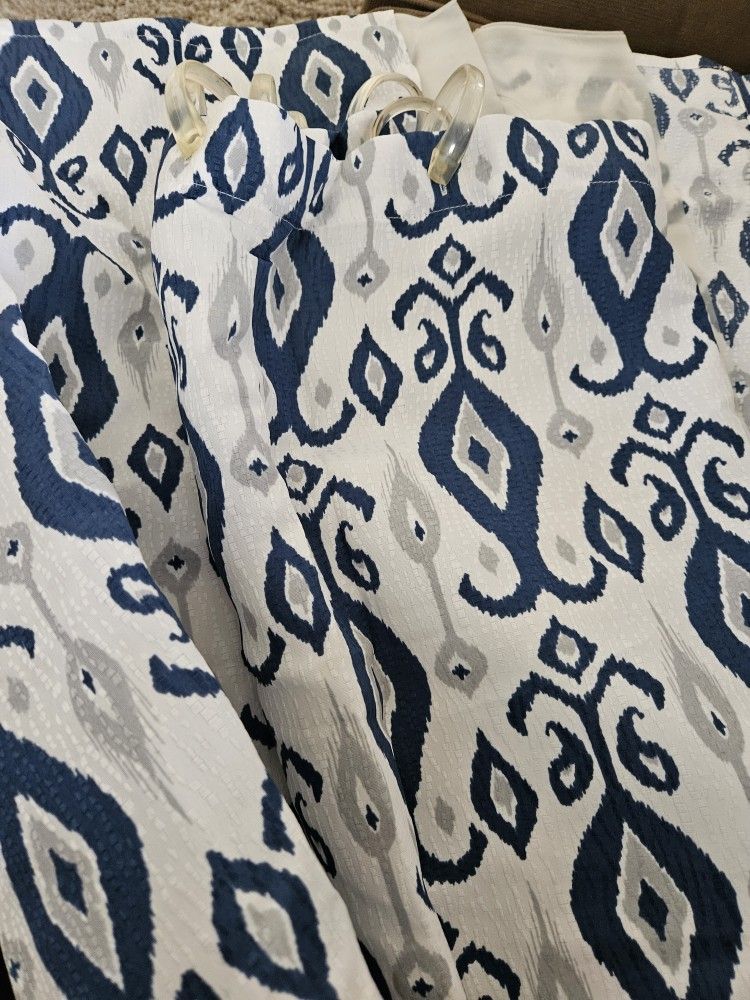 Shower Curtain, Liner And Rings