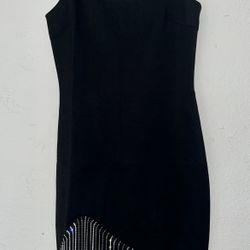 Rhinestone Fringe Cami Mini Dress