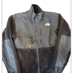 Men The NORTH FACE Black Denali Zip Fleece Vented Jacket Sweater Medium Polartec