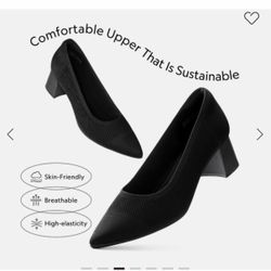 DREAM PAIRS Sustainable Knit Block Heels