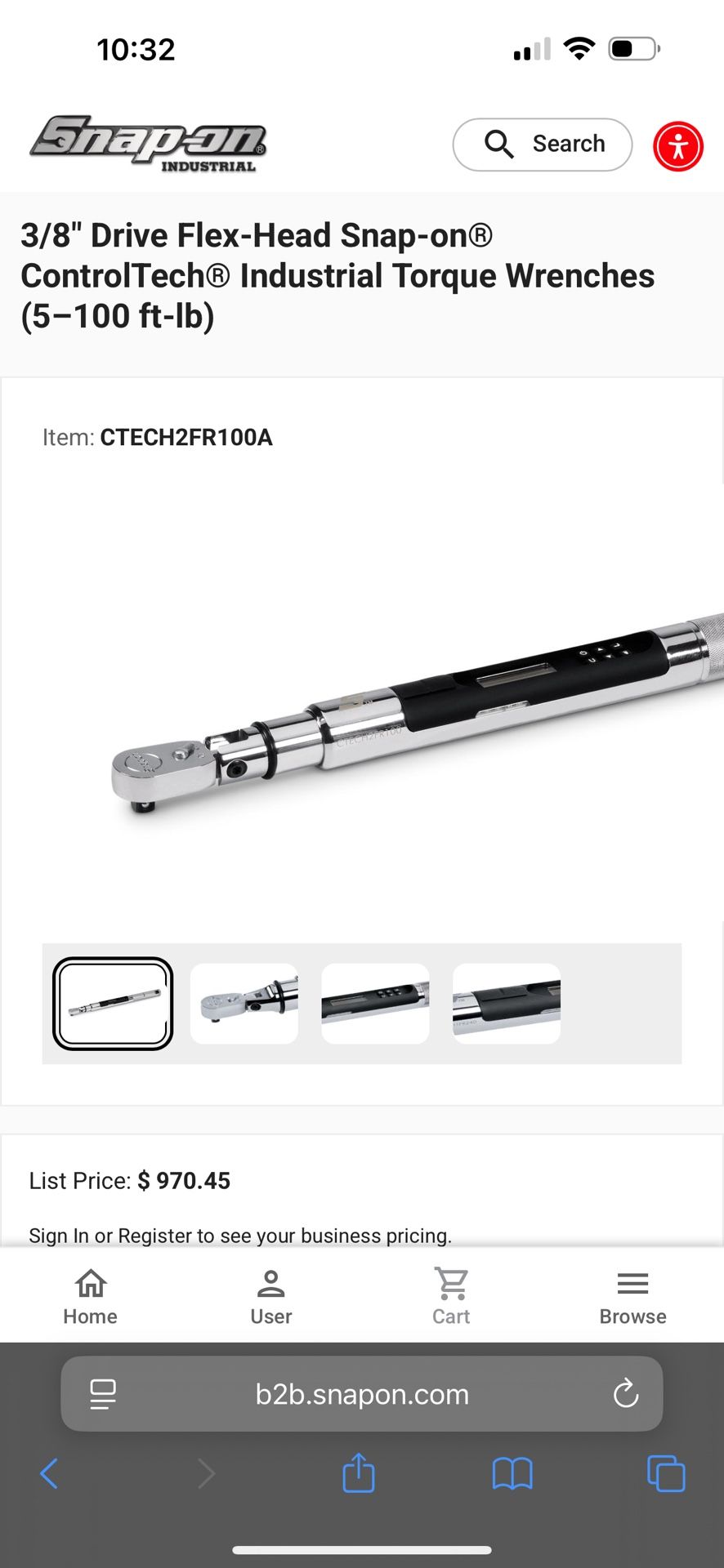 Snap On 3/8 Digital Torque Wrench Brand New $500