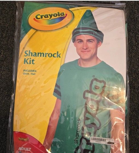 Spirit Halloween Adult Shamrock Green Crayola Crayon Costume Size Small