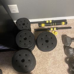 Adjustable Dumbbell/ Barbell Weights 