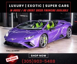 2023 LAMBORGHINI HURACAN EVO SPYDER VIOLA PACIFAE EXTERIOR NO CREDIT CHECK!!!!!