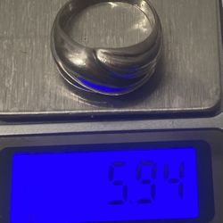 Vintage Sterling Silver Ring Size 8 1/2, Triple Design, 0908