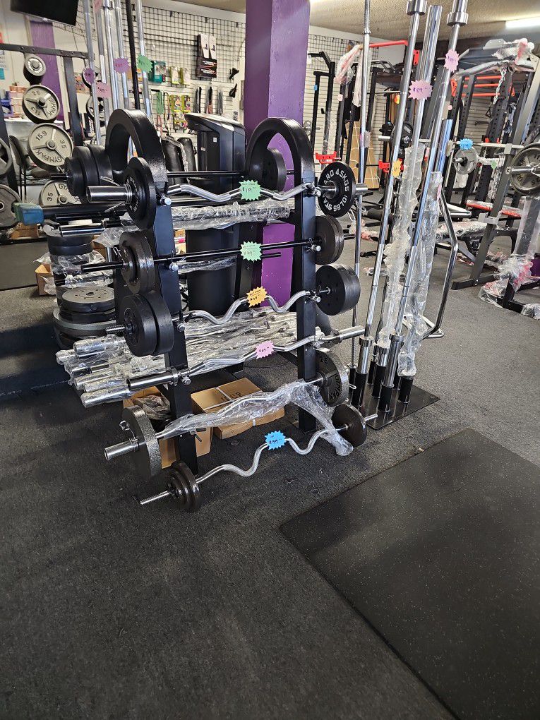Curl Bar And Weights Starting At $79