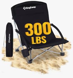 KingCamp High Beach Chairs Portable Oversized Folding Chairs for Adult