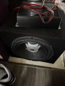 Jbl 10 bass speaker with box & amp
