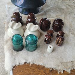 Vintage Insulators Antique  1 Large 