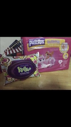 Pull ups size 2T-3T & 1 pack can-doo wipes $10 firm. E