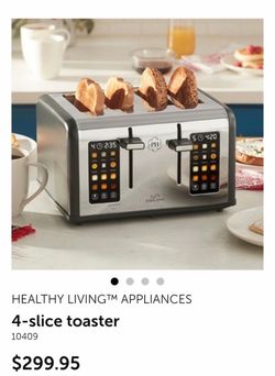 Princess House Healthy Living 4-Slice Stainless Steel Toaster
