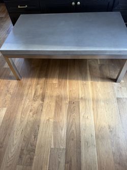 Concrete + Steel Crate & Barrel Coffee Table