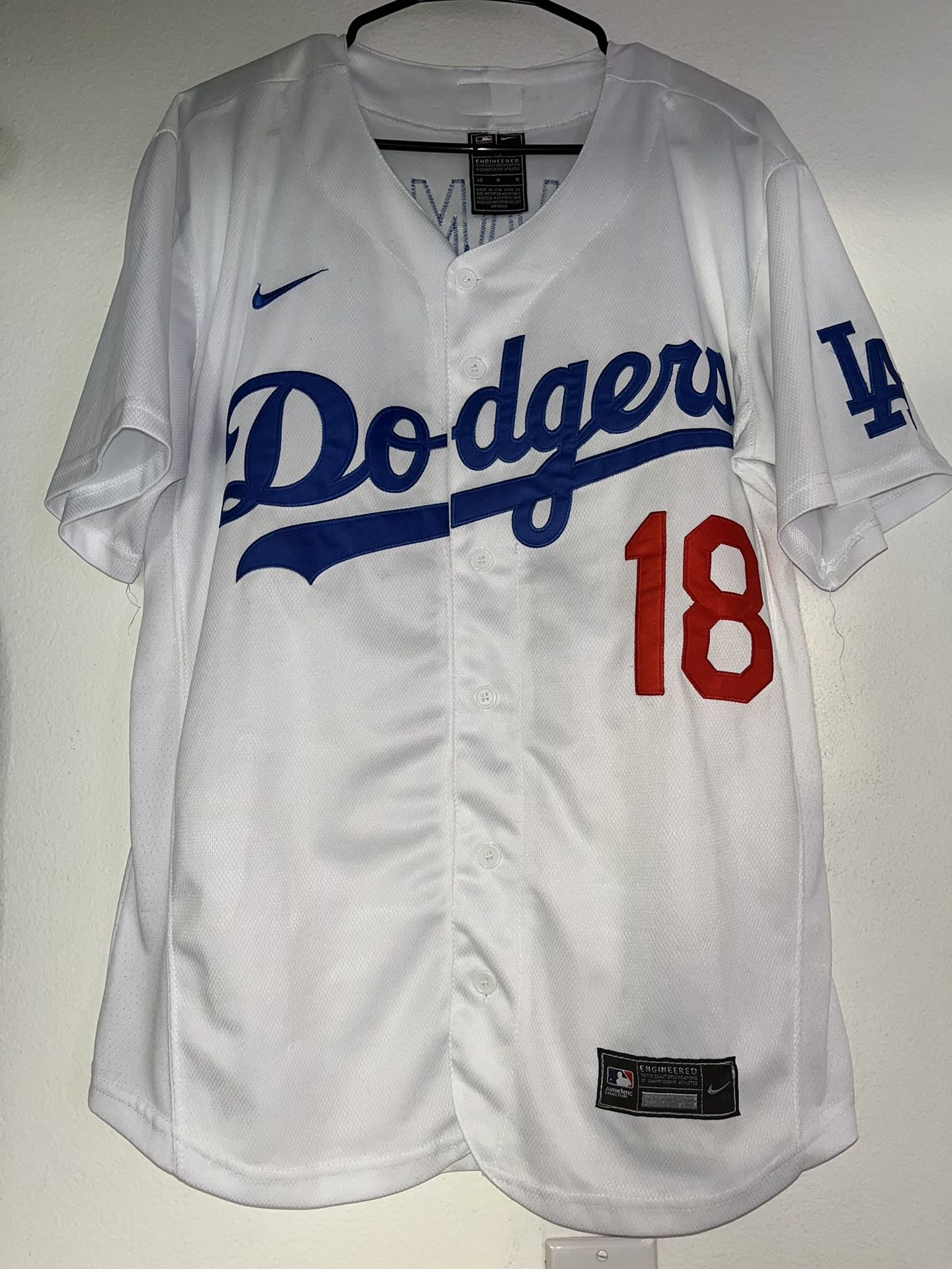 Dodgers Yoshi Yamamoto White Jersey Medium