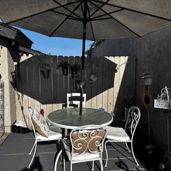 Umbrella and Table