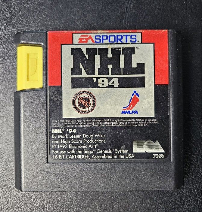 NHL '94 1994 (Sega Genesis, 1993) EA Sports Hockey Game Cart Cartridge Only