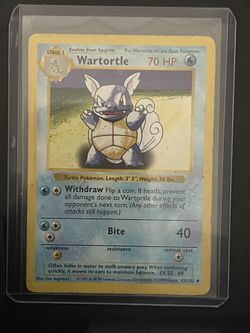 Pokemon Wartortle Base Set Shadowless 