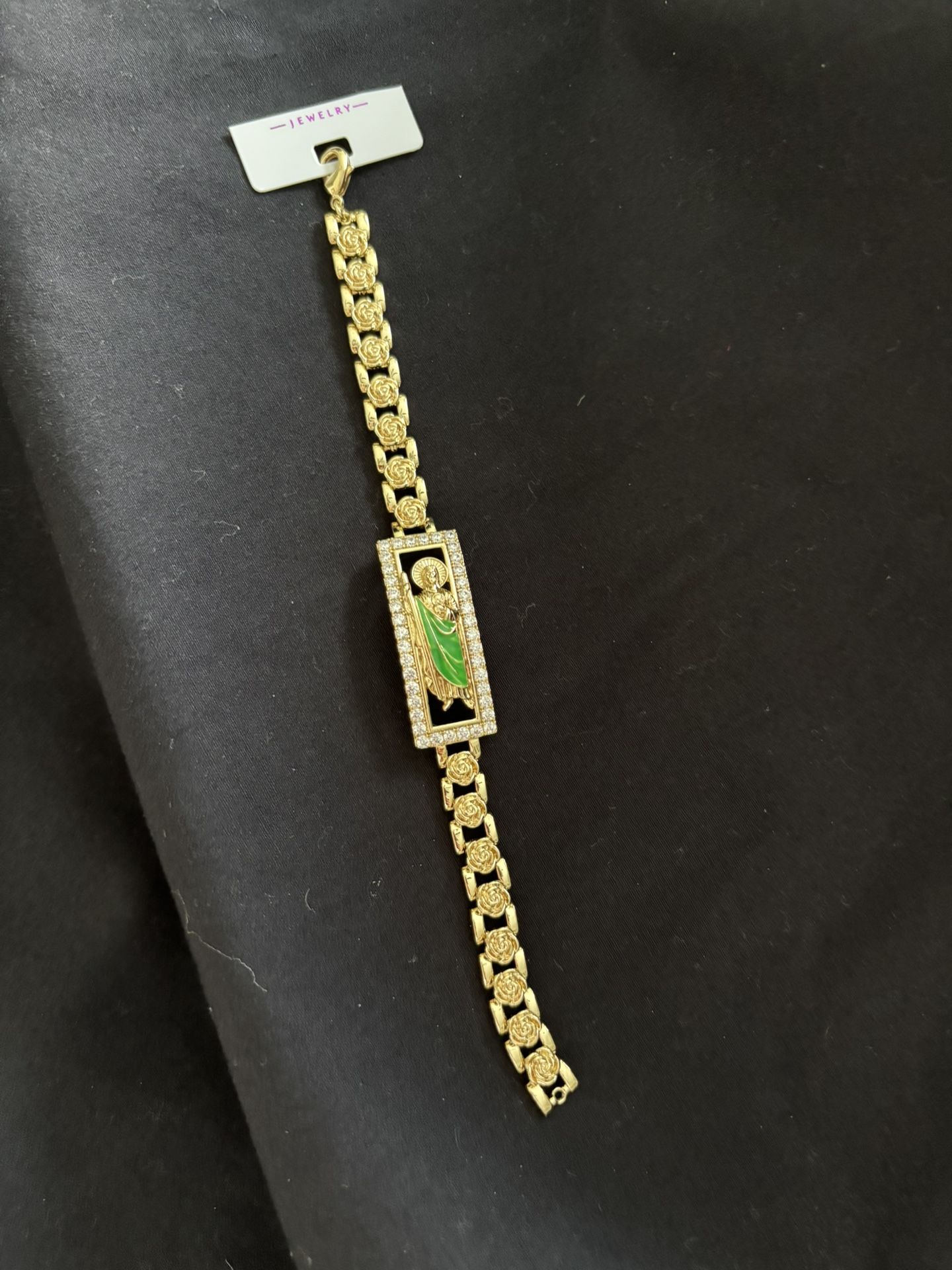 14 K Gold Plated St; Jude bracelet