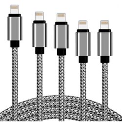 (5 Pack) Phone Charger, (3/3/6/6/6 / 10ft) Nylon Braided Fast Charging Long Compatible Phone 12Pro Max / 12Pro / 12 / 11Pro Max / 11Pro / 11 / XS / Xs