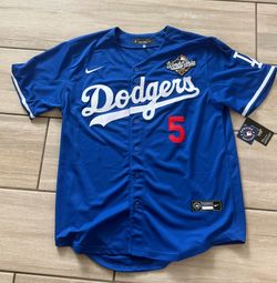 Freeman Blue Dodgers Jerseys with2025 World Series patch