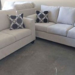 Brand New Artisanal Oat Beige Sofa/ Loveseat Sets 