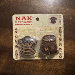 NAK Hardware Clothes Shaped Hooks Drawer Handles Set New