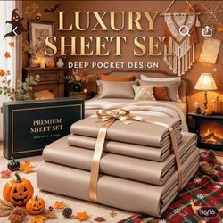Brand New Twin Sheet Set, Beige