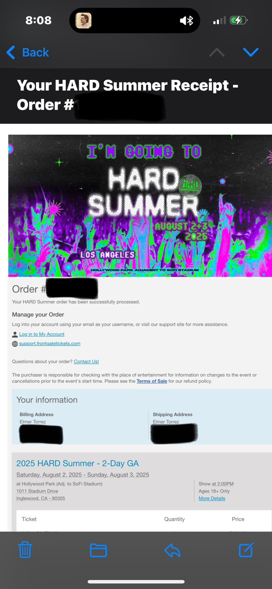 2 Hard Summer 2 Day GA Tickets