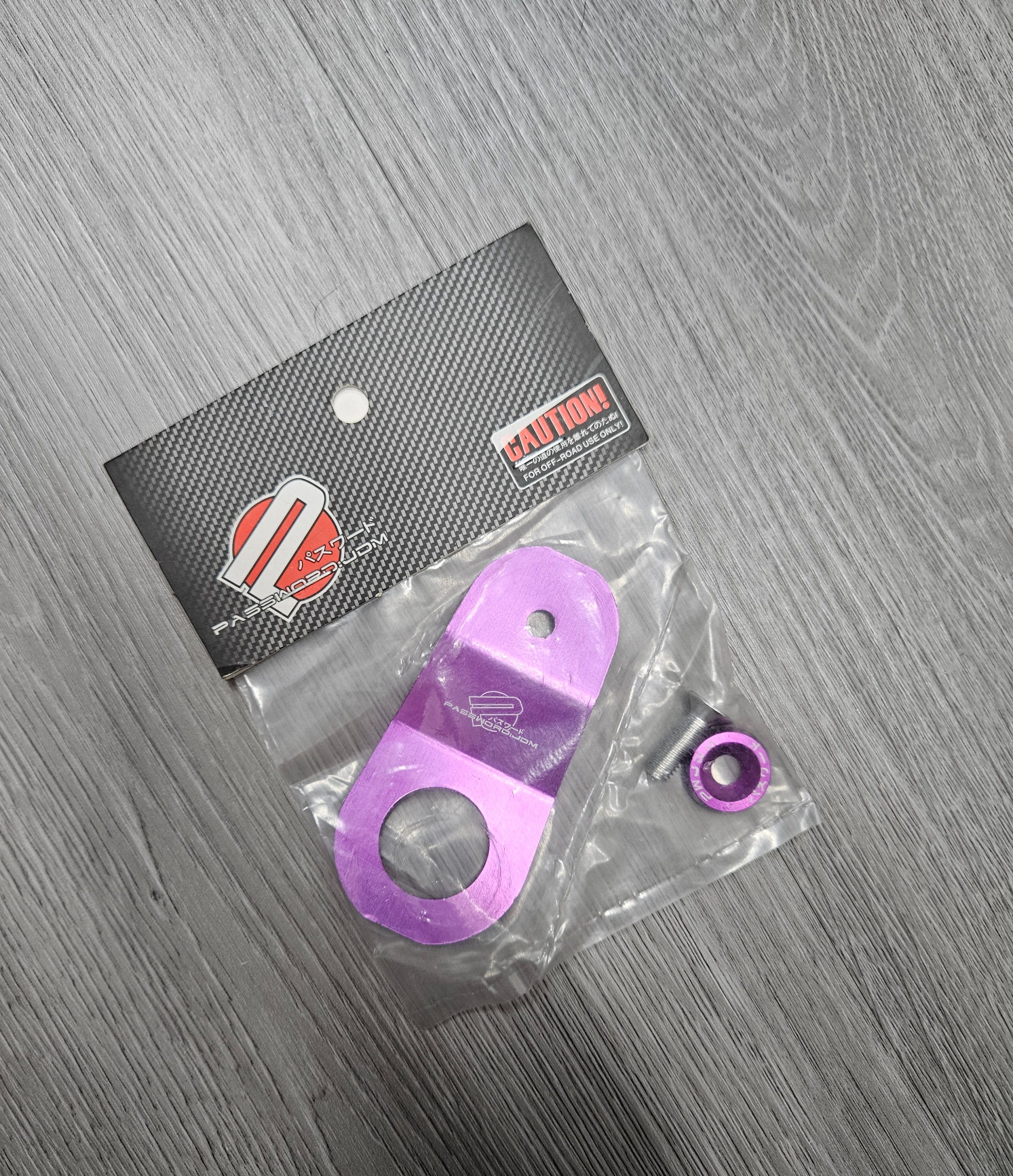 BRAND NEW PASSWORD JDM EK DC S2K PURPLE CNC BILLET ALUMINUM RADIATOR STAY MOUNT BRACKET+WASHER KIT