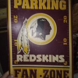 Parking Sign Redskins