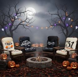 Halloween Outdoor Chair Cushions Set of 4