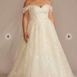 26w New Wedding Dress With Veil