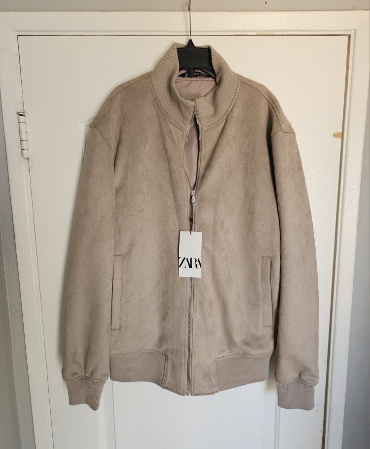 Men's Zara XL Jacket Faux Suede Leather