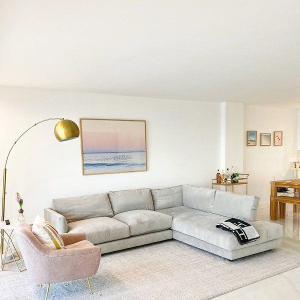 West Elm Sectional Couch, Grey, Brand New