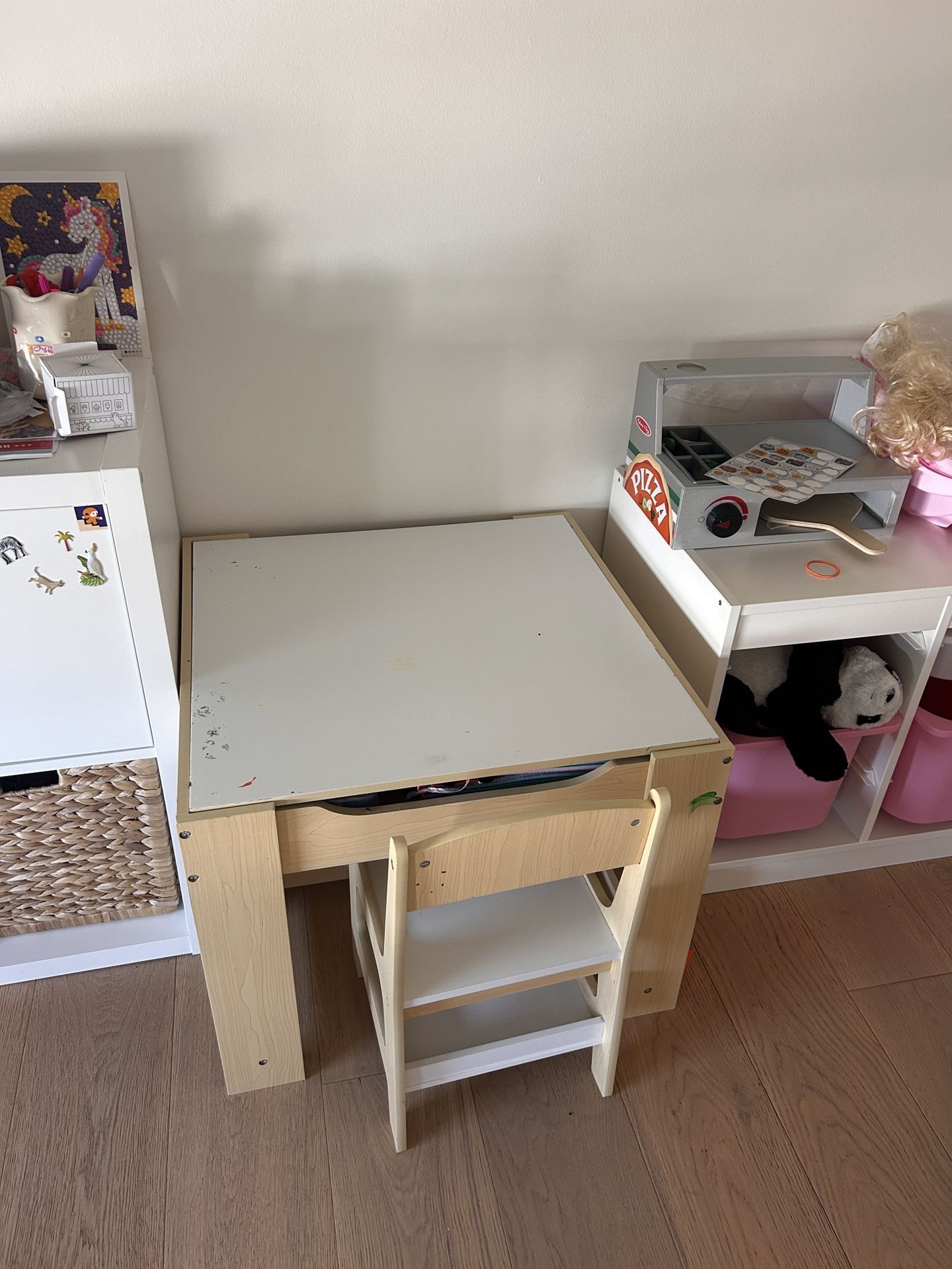 Kids Wooden Table And Chair 