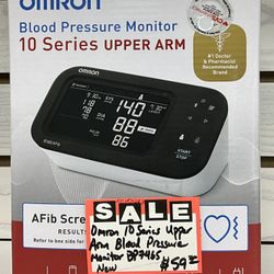 Omron 10 Series Upper Arm Blood Pressure Monitor BP7465 New 