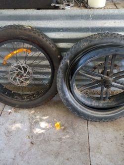 Fat Electric Bike front Wheels with Tires – Set of 2