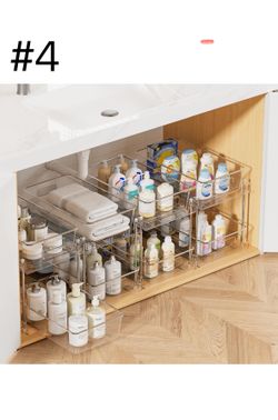 4 /6/8 Pack Bathroom Organizer, 2 Tier（brand new)