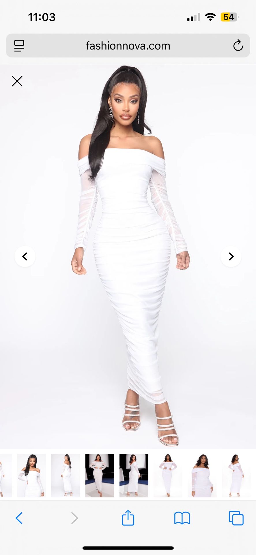 Fashion nova White maternity Dress